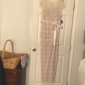 Cream lace dress , could be worn as a wedding dress or evening gown